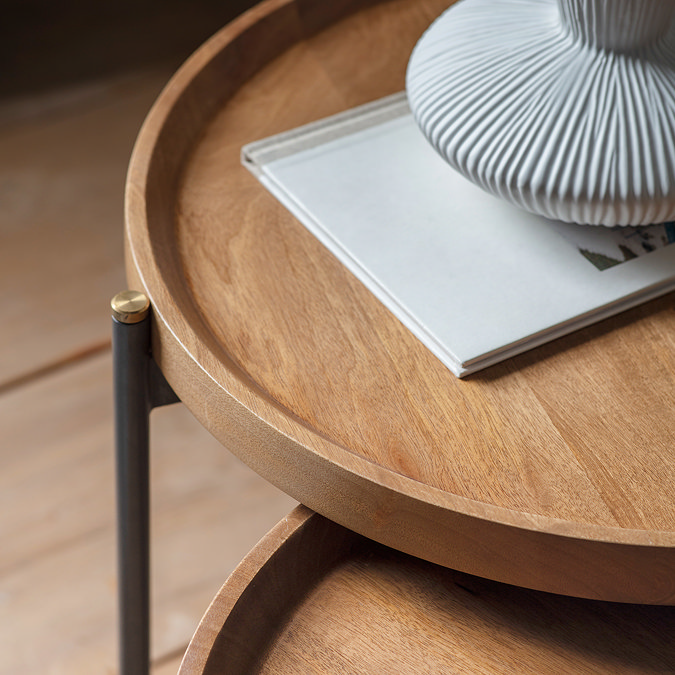 Chester Mango Wood Nest of 2 Tables