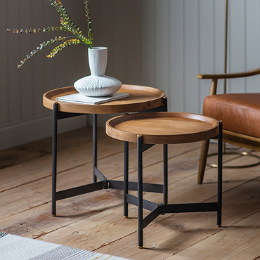 Chester Mango Wood Nest of 2 Tables