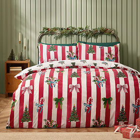 Christmas Stripe Duvet Cover Set