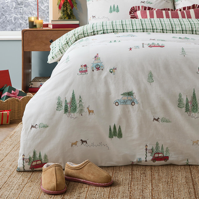Christmas Tree Lane Duvet Cover Set image