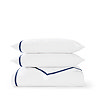 Beaumont duvet cover set with navy border image