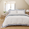 Beaumont duvet cover set with navy border image