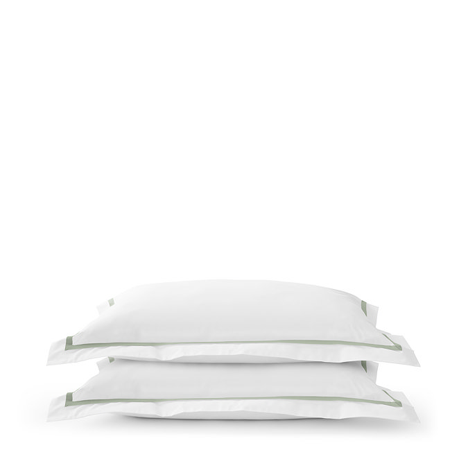 Beaumont duvet cover set with sage green trim