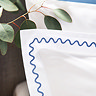 Wave Embroidery China Blue Duvet Cover Set image