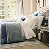 Wave Embroidery China Blue Duvet Cover Set image