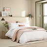 Wave Embroidery Rose Pink Duvet Cover Set image