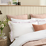 Wave Embroidery Rose Pink Duvet Cover Set image
