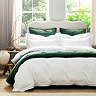 Wave Embroidery Sage Green Duvet Cover Set image