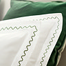 Wave Embroidery Sage Green Duvet Cover Set image