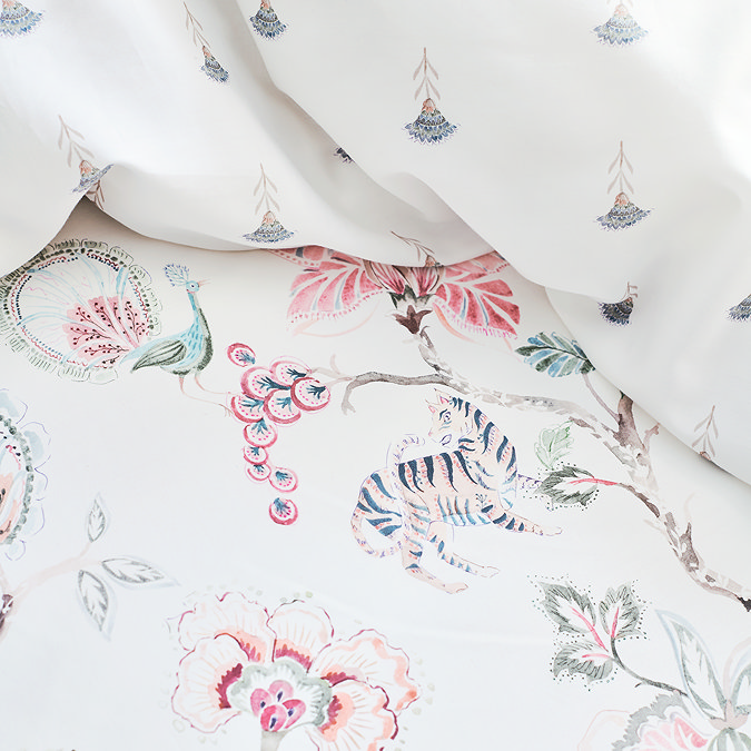 Christy Tropical Floral Pink duvet set