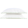 Christy scallop edge duvet cover set in matcha