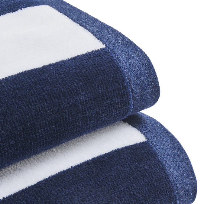 Christy Navy Cabana Stripe Beach Towel image