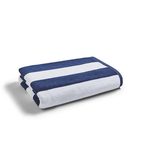 Christy Navy Cabana Stripe Beach Towel image