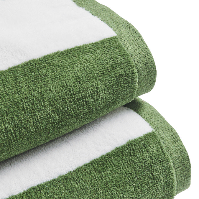 Christy Cabana Stripe Olive towel image