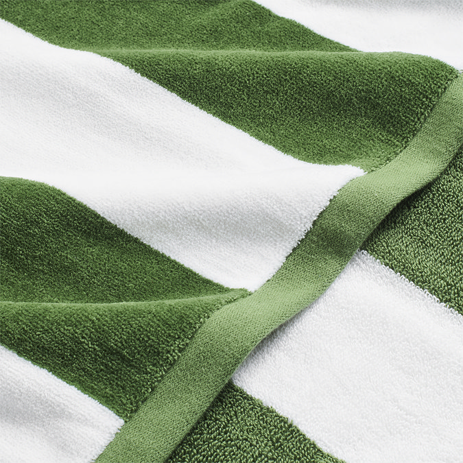 Christy Cabana Stripe Olive towel image