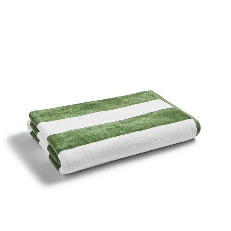 Christy Cabana Stripe Olive towel image