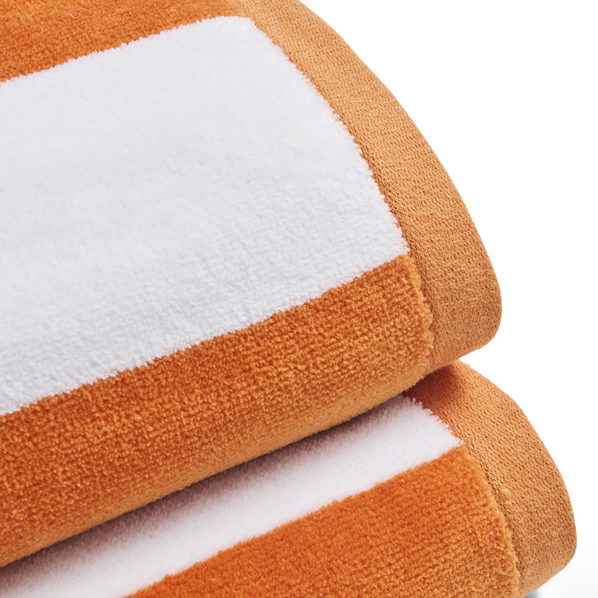 Christy Cabana Stripe Orange Beach Towel image