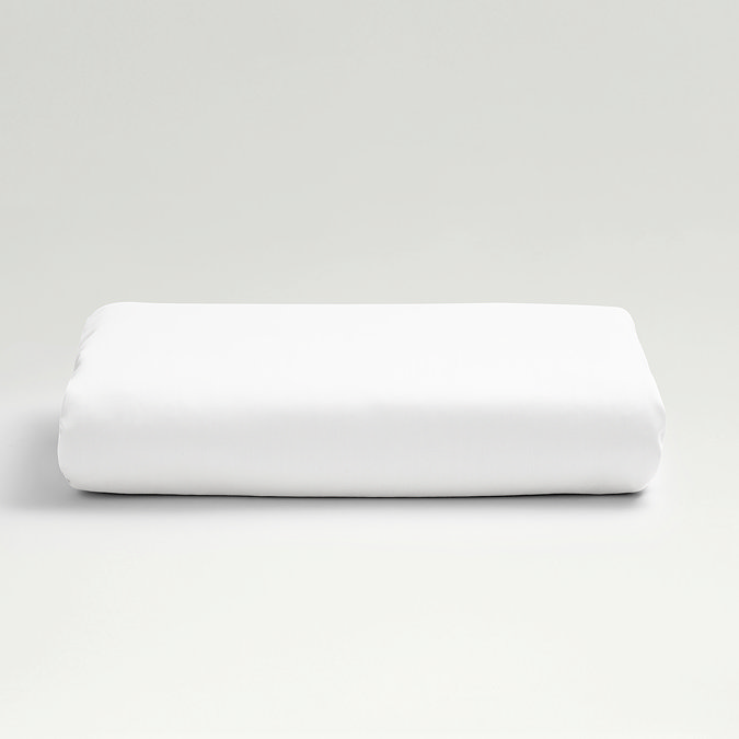 White deep fitted sheet classic sateen image