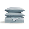 Blue classic sateen duvet cover set image