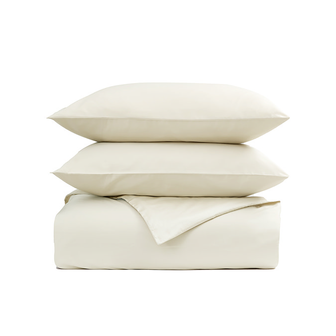 Classic Sateen ivory duvet cover set image