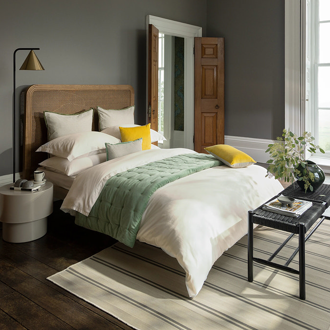 Classic Sateen ivory duvet cover set image