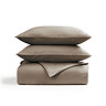 Mushroom cotton sateen duvet cover set image