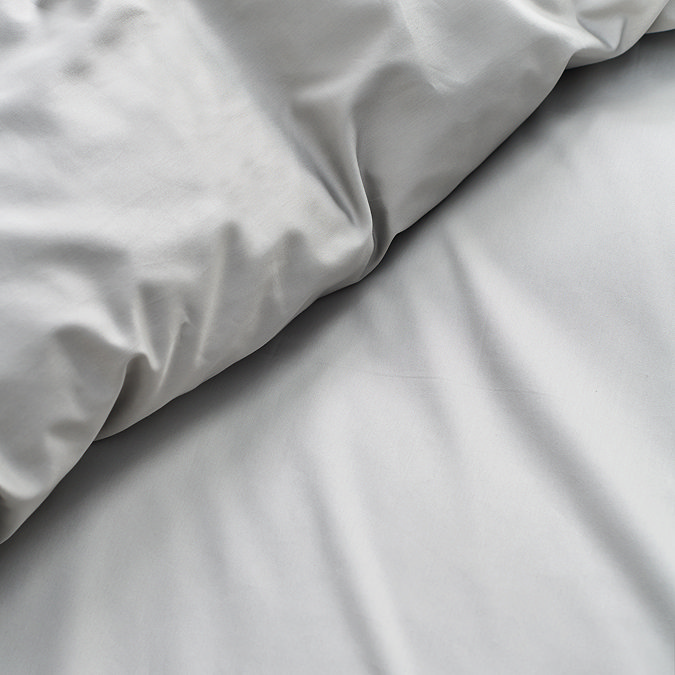 Christy classic sateen silver grey duvet cover set image