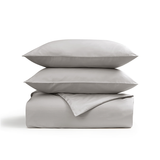 Christy classic sateen silver grey duvet cover set image