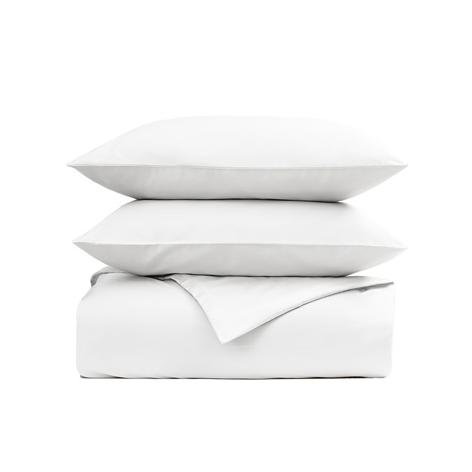 Classic Sateen white duvet cover set image