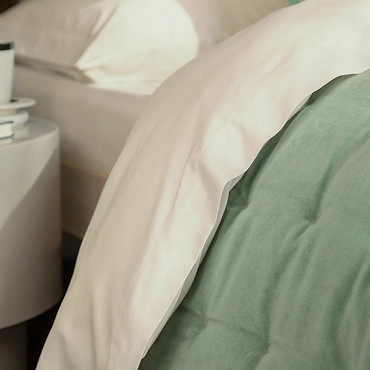 Classic Sateen flat sheet in in ivory image