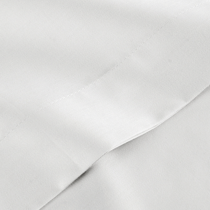 Christy White Cotton Sateen Flat Sheet Image