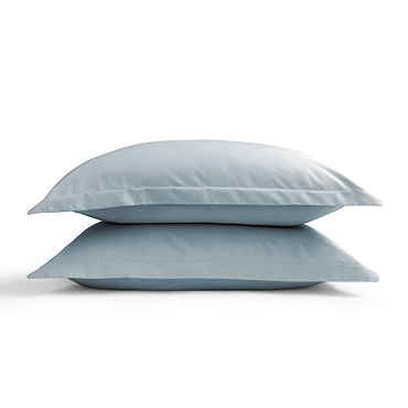 Classic Sateen Ice Blue Oxford Pillowcase Pair Image