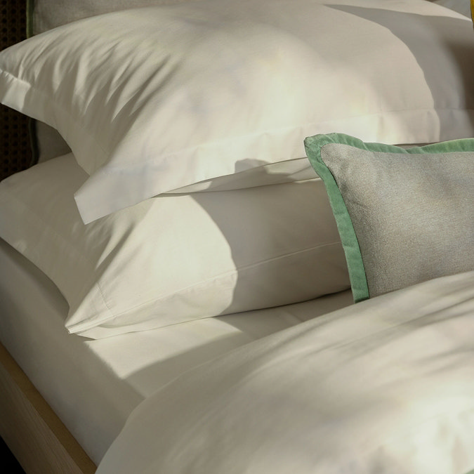 Classic Sateen Ivory Pillowcase Pair image