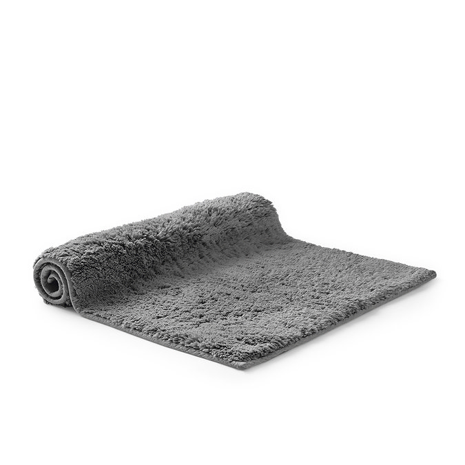 Ash Grey Deep Pile Bath Mat Image