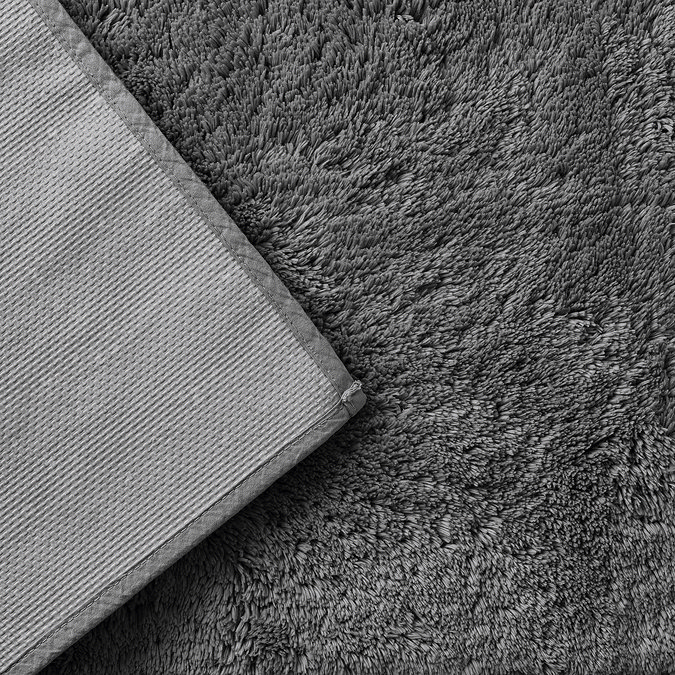 Ash Grey Deep Pile Bath Mat Image