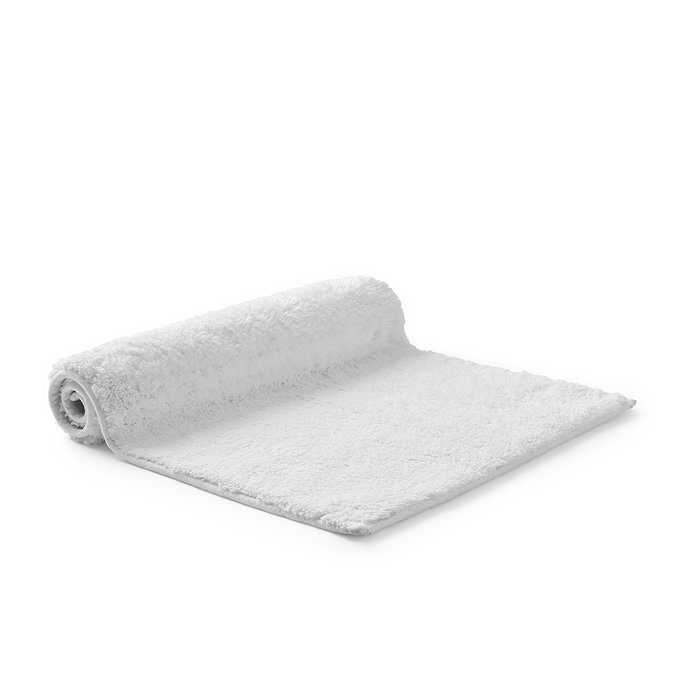White Deep Pile Bath Mat image
