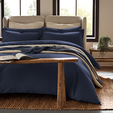 Christy navy duvet cover set image