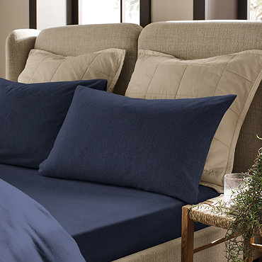 Christy flannel navy fitted sheet image