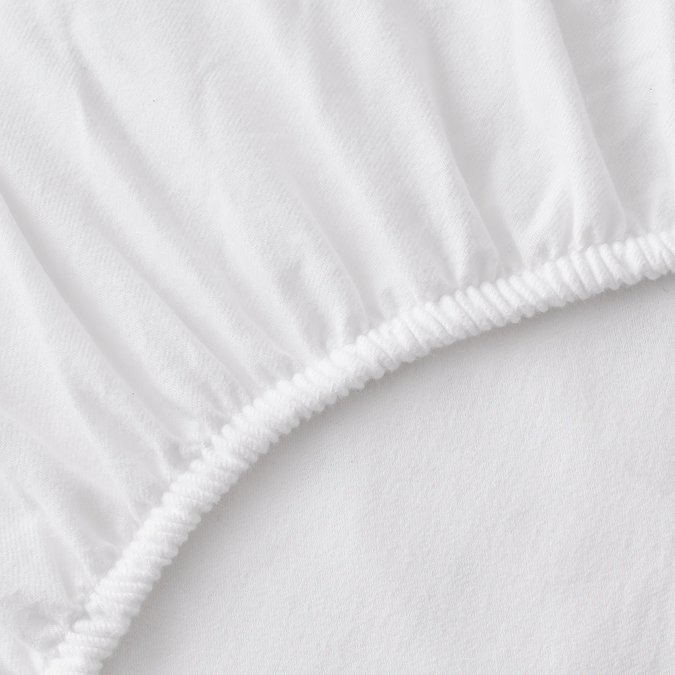 christy white flannel fitted sheet image