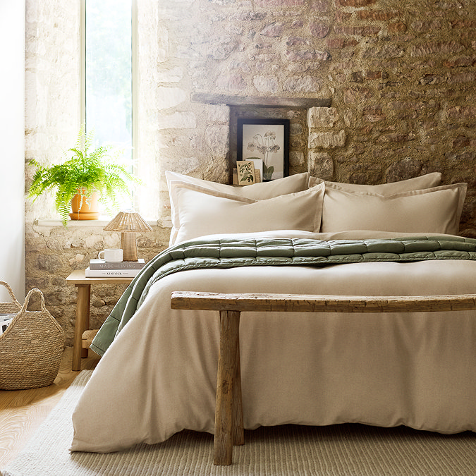 Flannel Marl oat duvet cover set image