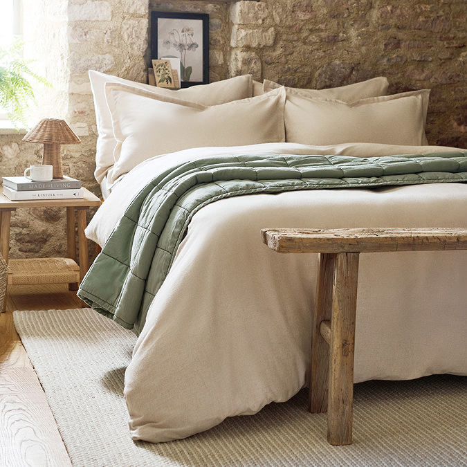 Flannel Marl oat duvet cover set image