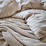 Christy flannel stripe oat duvet cover set image
