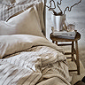 Christy flannel stripe oat duvet cover set image