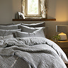 Christy Flannel Stripe Silver duvet cover set image