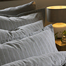 Christy Flannel Stripe Silver duvet cover set image