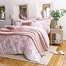 Christy laundered cotton bedspread pink