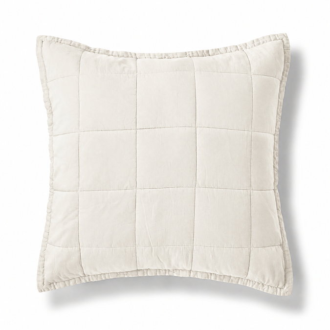 Laundered Cotton Pillowsham pair image Cream