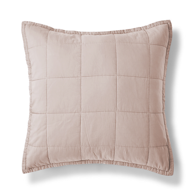Laundered Cotton Sham Pink