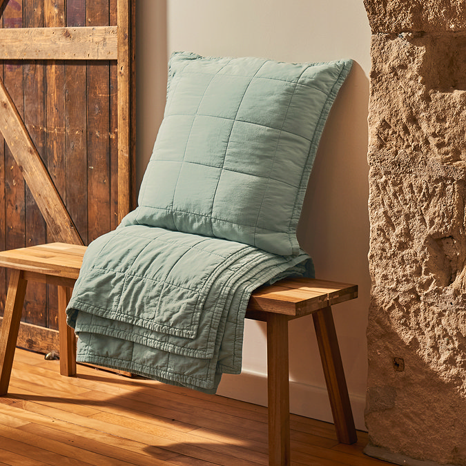 Laundered Cotton Sham Sage