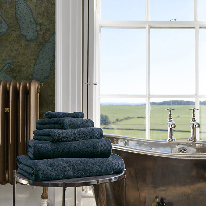 Luxe Navy Towels Image